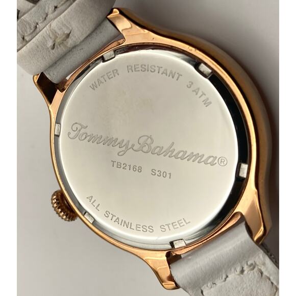 Tommy Bahama Womens Watch 36mm MOP Face New Battery WR 3ATM All Stainless Steel - Picture 5 of 13